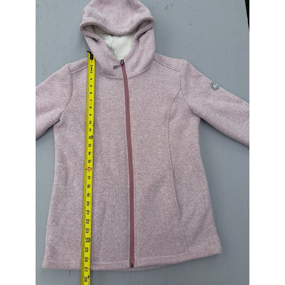 ZeroXposur Womens Pink Ash Sherpa Lined Full Zip Hoodie Jacket Small V92160 - Picture 4 of 10